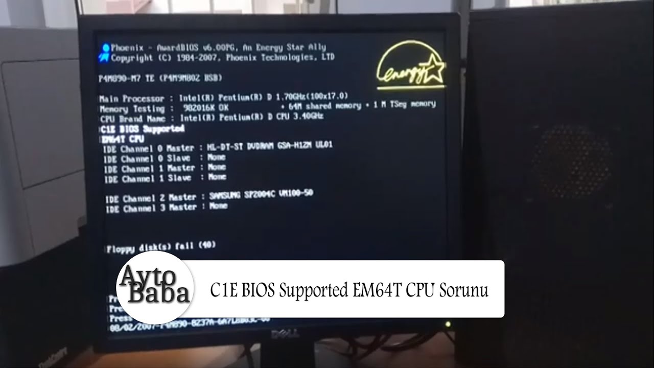 C1E BIOS Supported EM64T CPU Sorunu