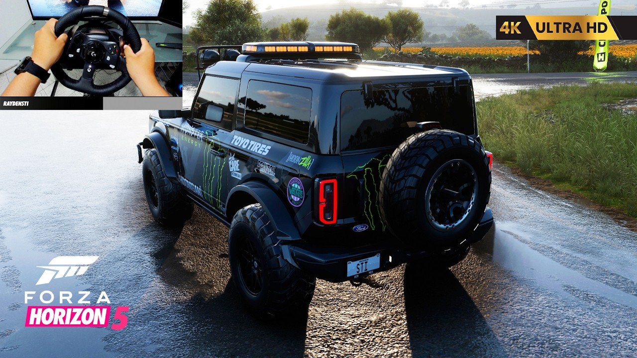 I Turned the Ford Bronco 2021 Into a REAL Offroad Monster 😳 | FH5 | 4K Ultra HD + Steering Wheel