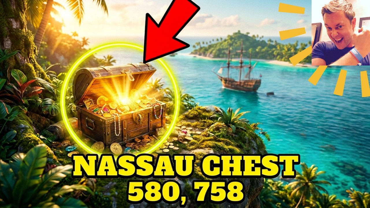Сундук с сокровищами на скале в Нассау (580, 758, Киз, Эльютера) &mdash; Assassin&rsquo;s Creed IV: Black Fla...