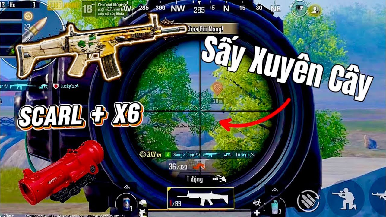 Cầm Súng Scarl Sấy Xuyên Bóng Cây Làm Kẻ Địch Tưởng Hack | PUBG Mobile 