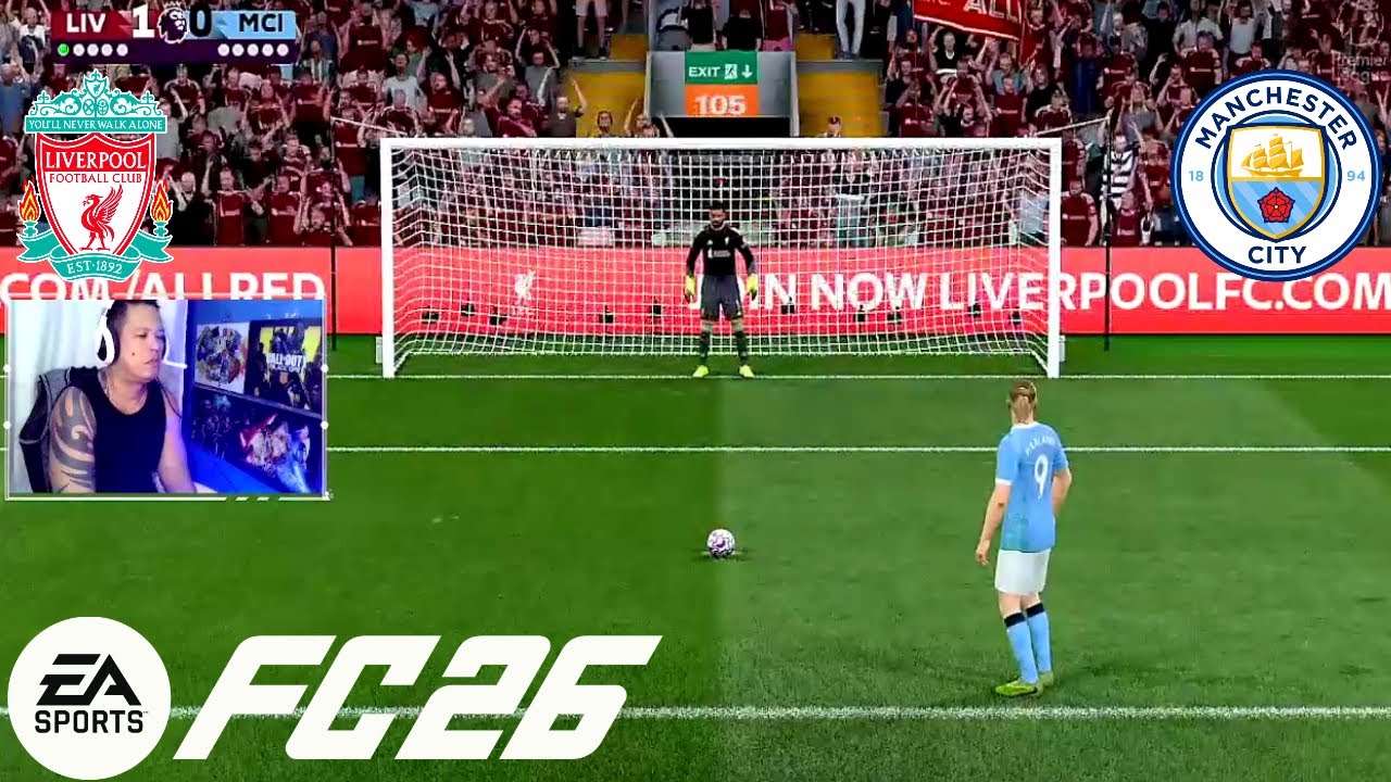 LIVERPOOL X MANCHESTER CITY Penalty PREMIER LEAGUE 2026 SIMULAÇÃO FUTEBOL FIFA 26
