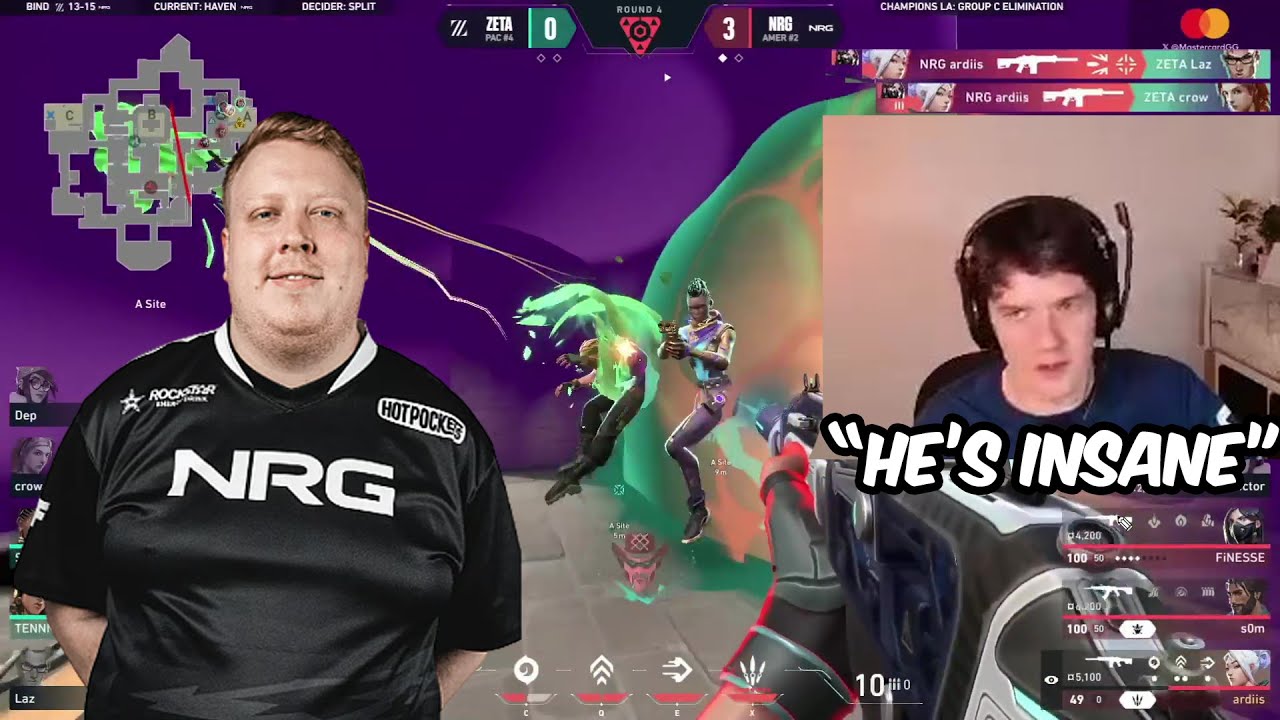 NRG ardiis WENT ABSOLUTELY UNSTOPPABLE In VCT Champions | Sliggy Reacts