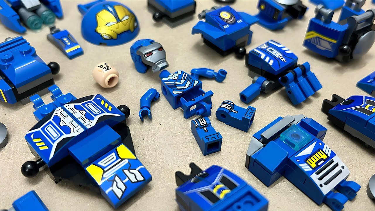 Lego Халкбастер синий | Механическая броня Железного Человека Mk 39 | Минифигурки Lego (неофициал...