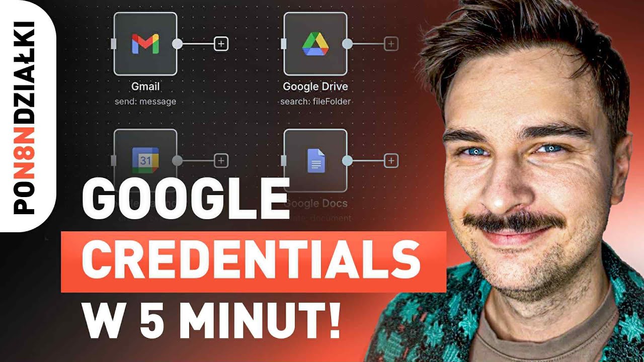 Jak Połączyć n8n z Google Drive, Gmail, Calendar, Docs w 5 MINUT!
