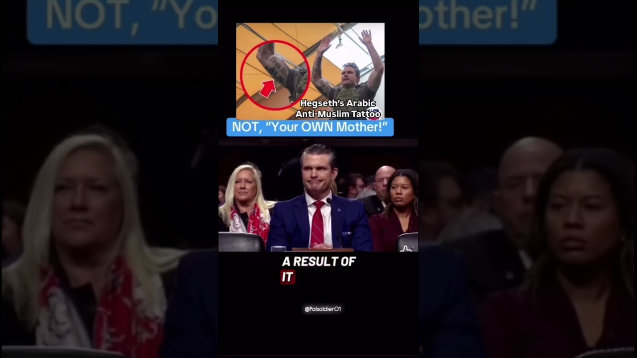 Hegseth&rsquo;s Arabic Anti-Muslim Tattoo!  This  post is for educational/awareness purposes only.