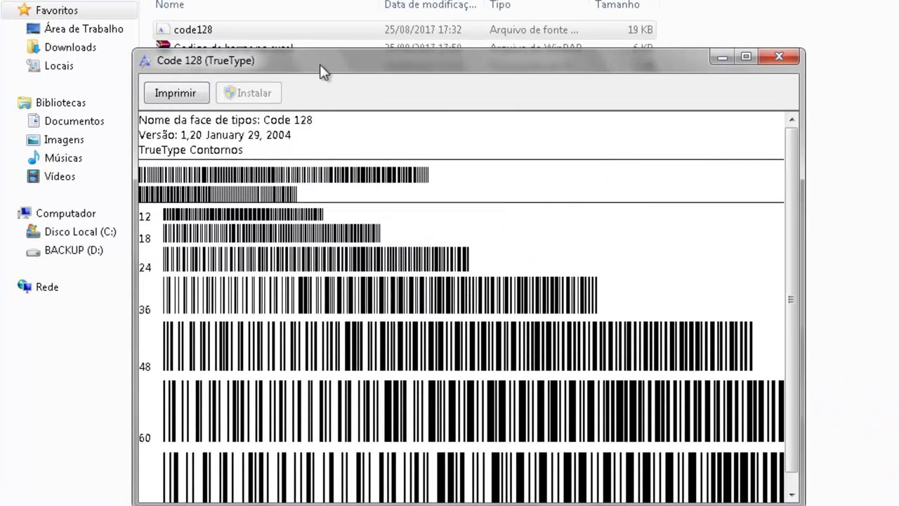 Como criar codigo de barras no excel