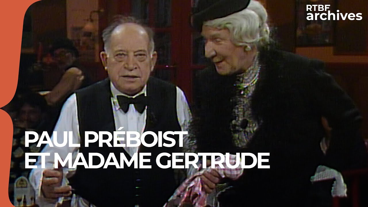 Paul Préboist et Madame Gertrude dans Bon week-end en 1994 - RTBF Archives