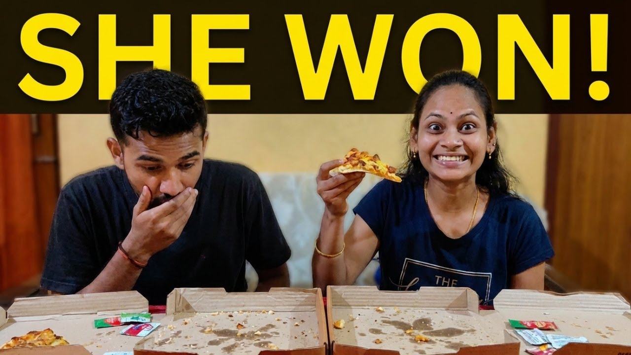 SHE ACTUALLY BEAT ME?! 😱 Pizza Eating Challenge
