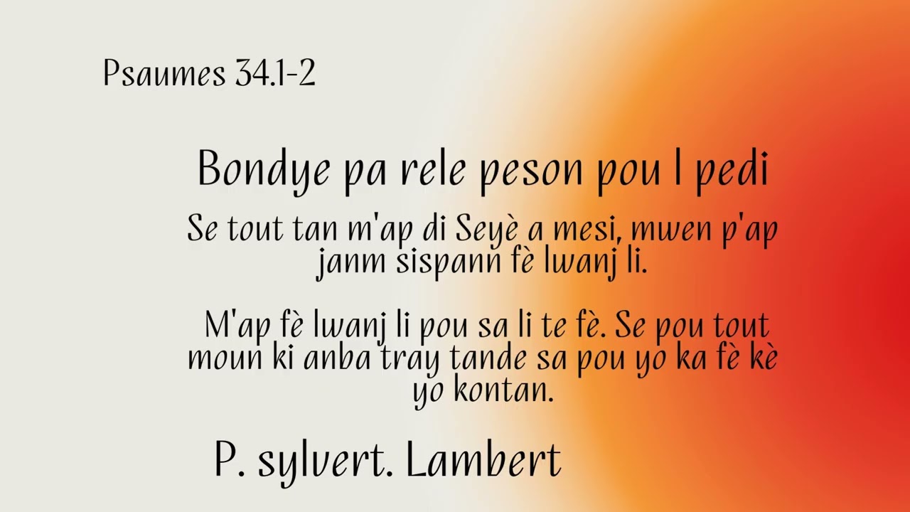 Bondye vle tout moun sove