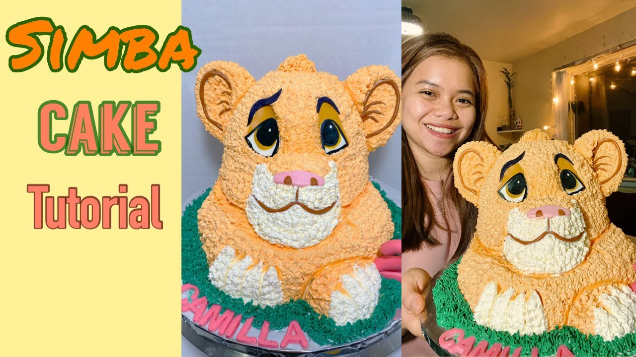 Simba (Lion King) Cake in Buttercream Tutorial Made easy