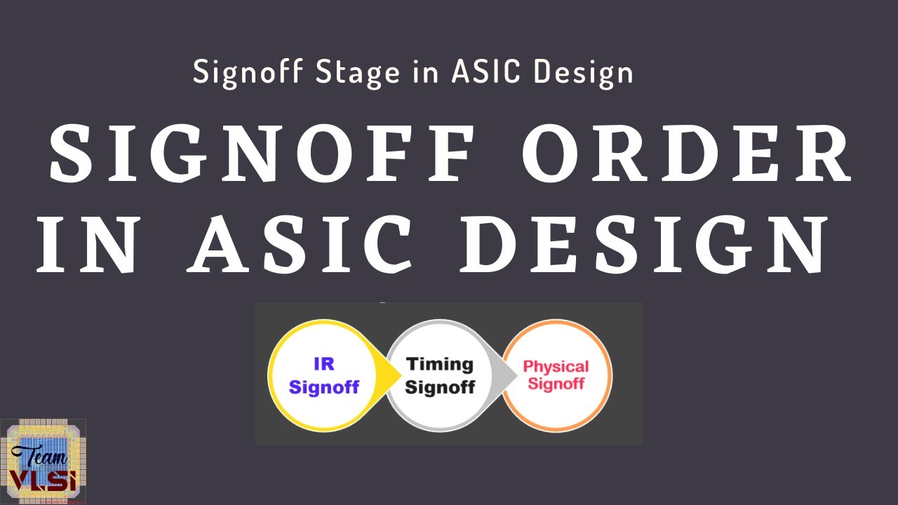 Signoff order in Physical Design | Various signoff in VLSI | Signoff Checks