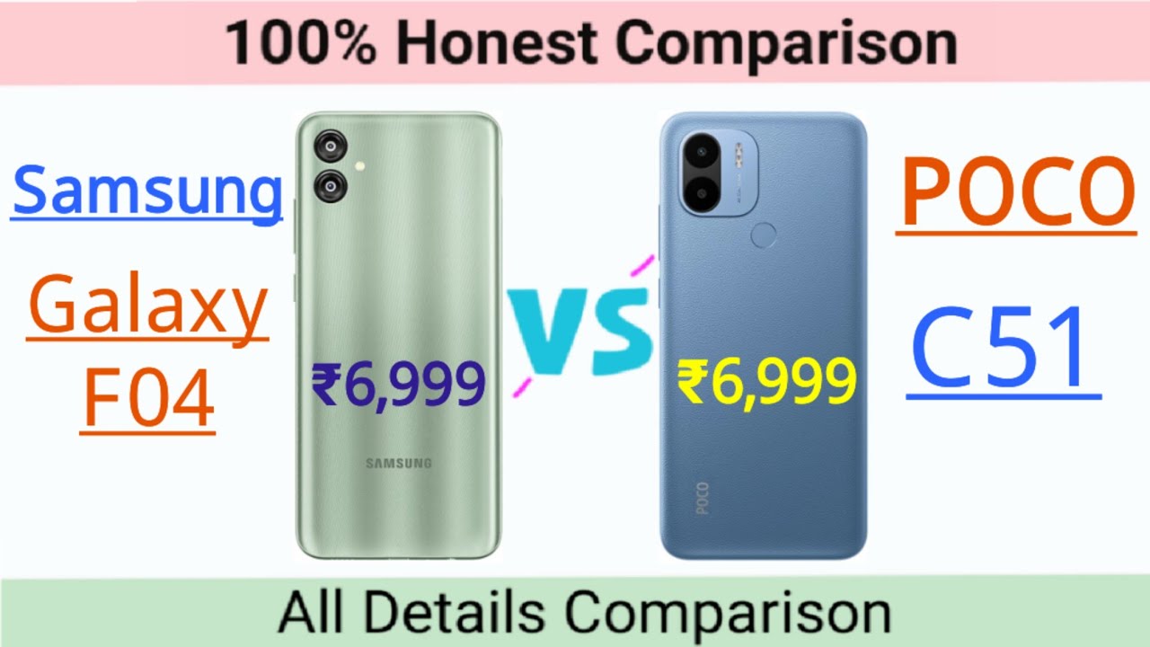Samsung Galaxy F04 vs Poco C51 // Poco c51 vs galexy f04  💥 #c51vsf04 @thetechnicalgyan