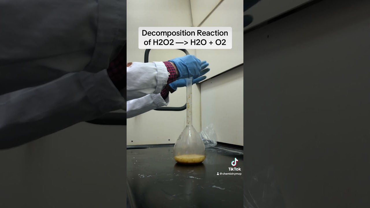 This is a decomposition reaction of 30% Hydrogen Peroxide.