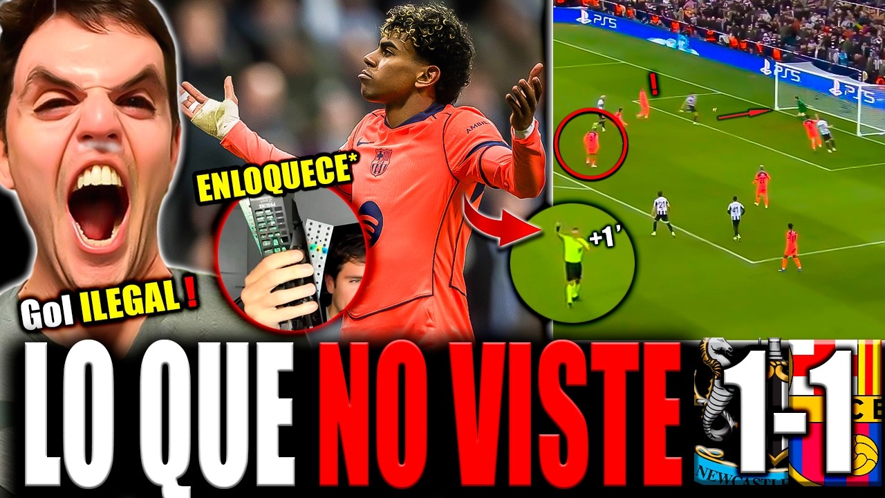 LAMINE HACE RABIAR A IÑAKI ANGULO | ¿QUÉ HACE ARAUJO EN EL PRIMER GOL? | NEWCASTLE 1-1 BARÇA