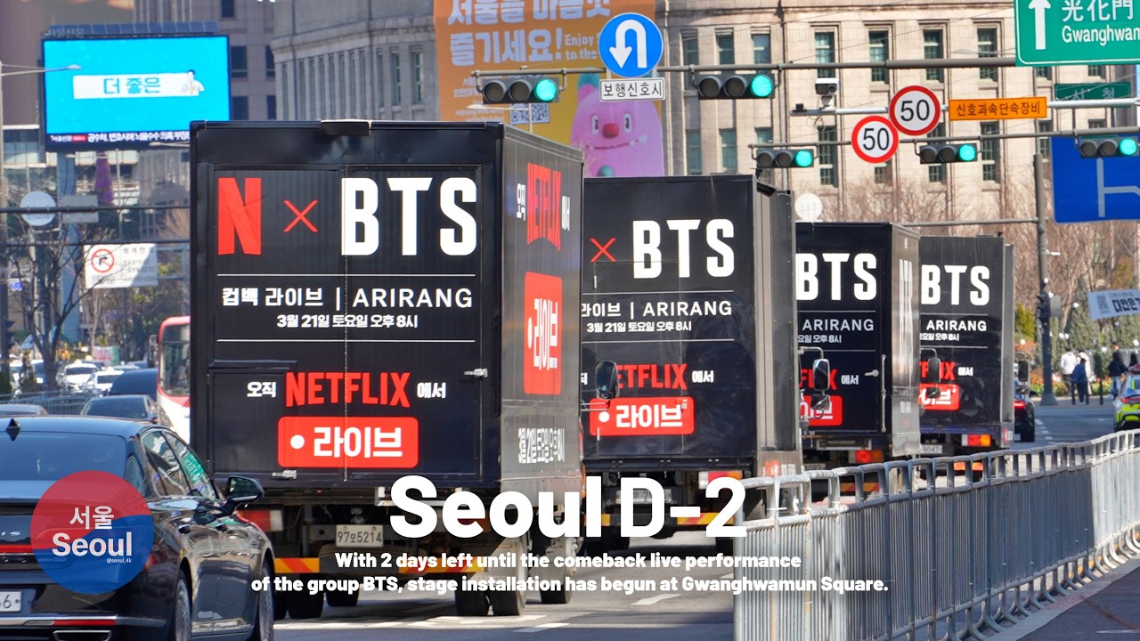 BTS Comeback Live Countdown D-2 Begins in Seoul