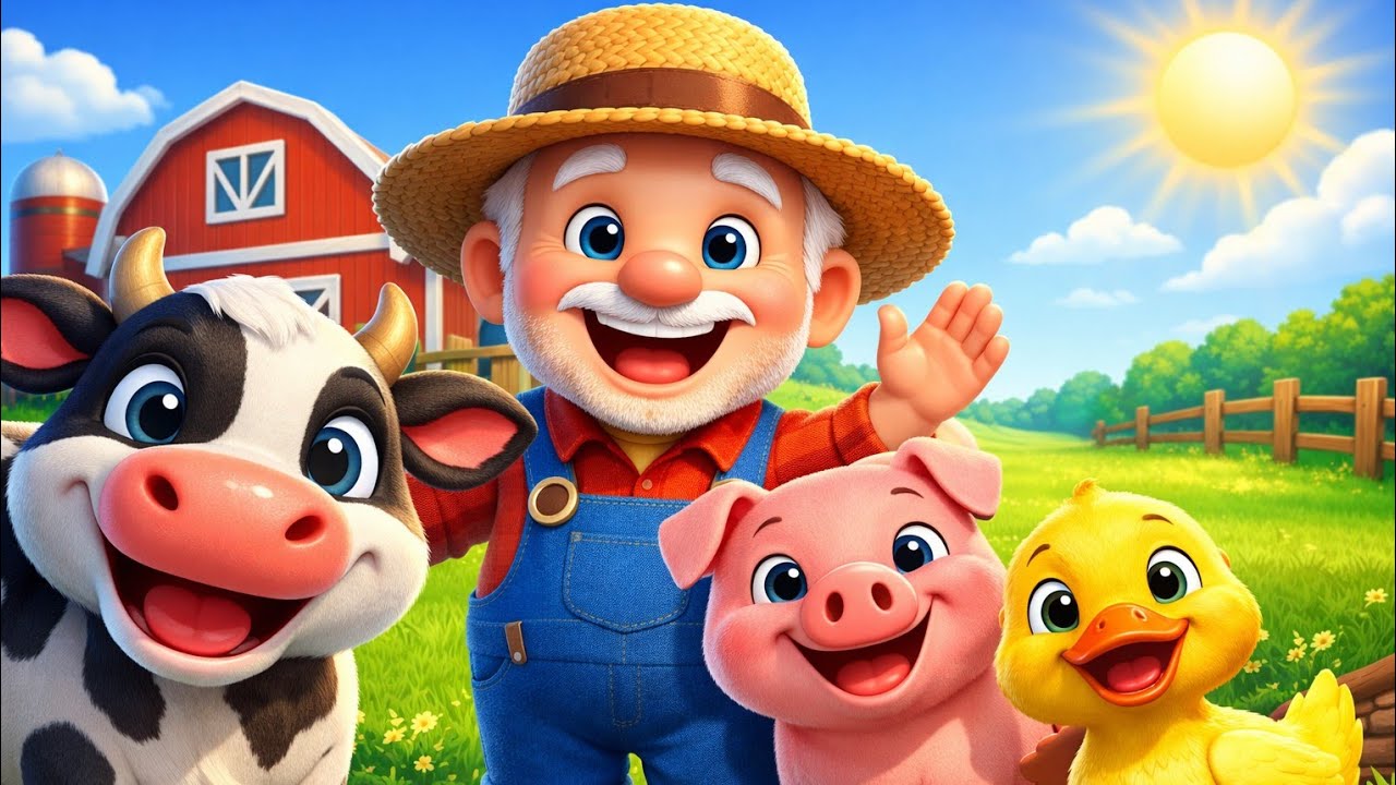 Old MacDonald Had a Farm | E-I-E-I-O 🐄 Animal Sounds Song for Kids |More Nursery Rhymes & Baby Songs