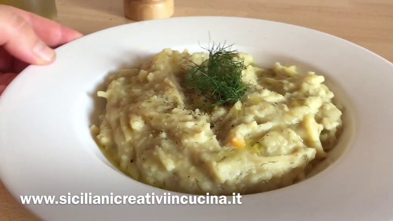 Siciliani Creativi - Macco di fave, ricetta originale siciliana - Sicilian mashed beans soup