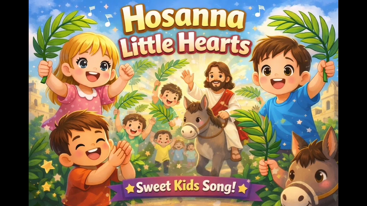 Hosanna Little Hearts | Joyful Kids Worship Song 🌿🎶