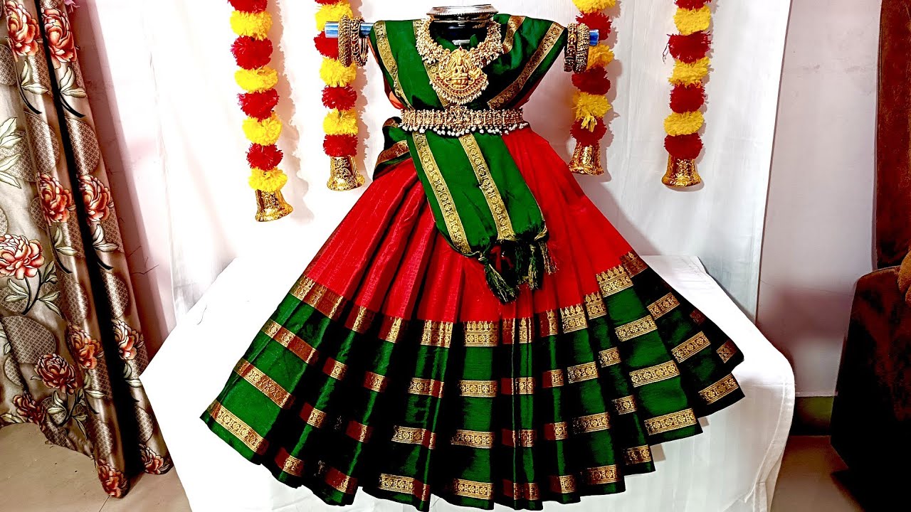 Quick and Easy Varamahalakshmi Saree Draping 🪷 How to Drape Saree for Varamahalakshmi#trending#diy