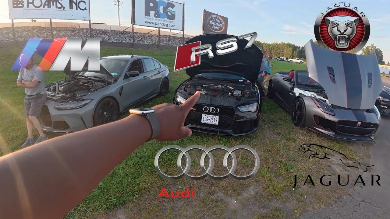 AUDI RS7 VS JAGUAR F Type R Germany Vs UK