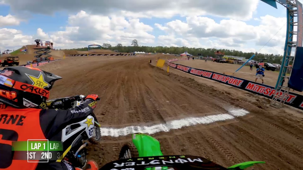 GoPro: Adam Cianciarulo 2020 WW MX Ranch National - 450 Moto 1 & 2 Highlights