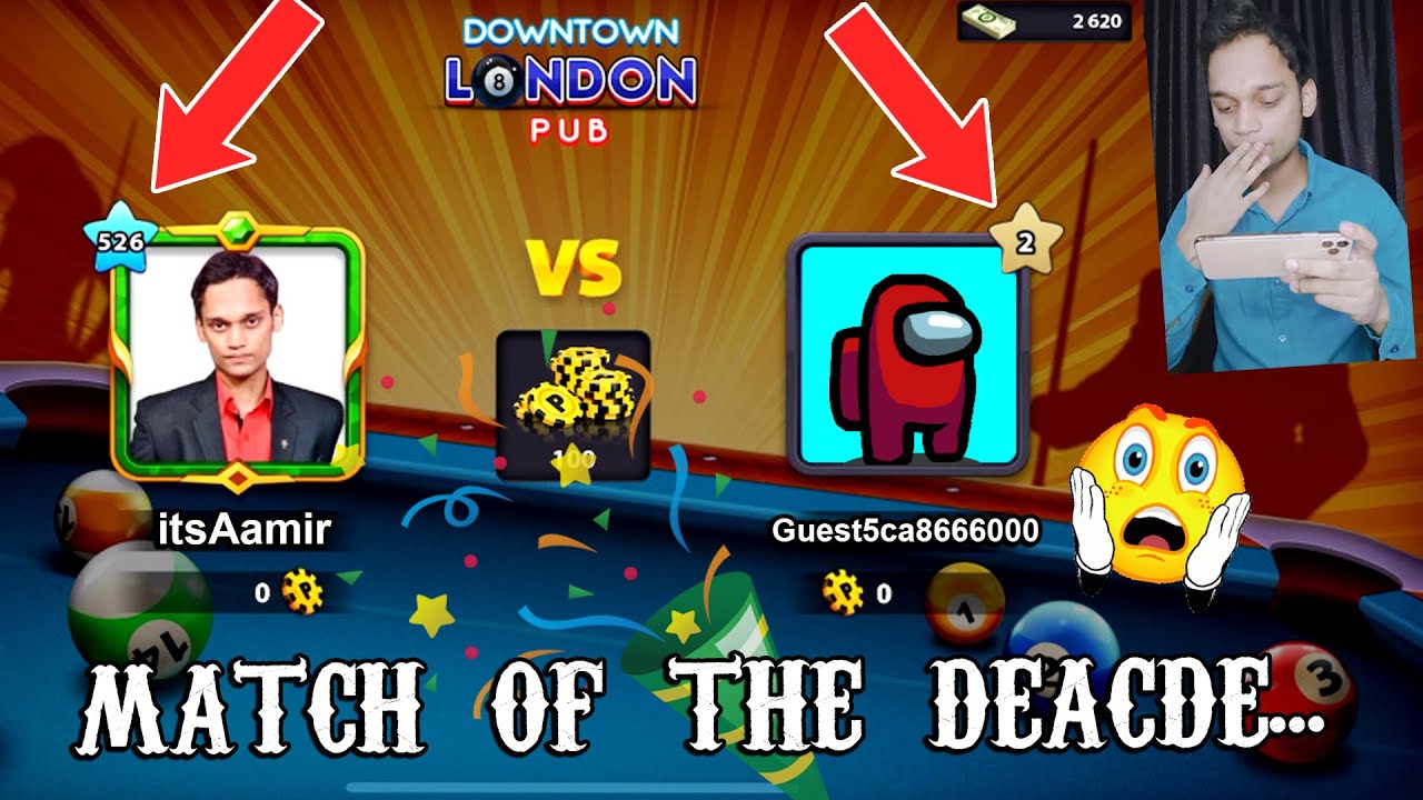 LEVEL 500 vs LEVEL 2 MATCH HAPPENED IN 8 BALL POOL..(and it was epic)