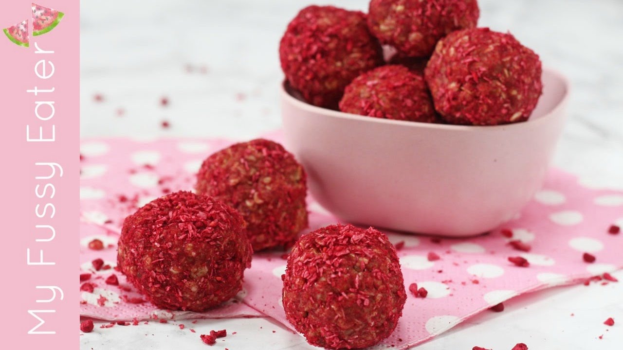 Raspberry & Coconut Energy Bites | Easy Healthy Snack Recipe