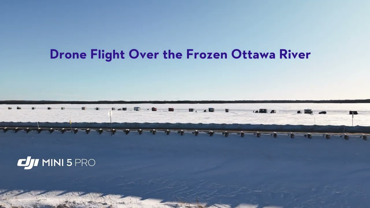 Ice Fishing view from a DJI Mini 5