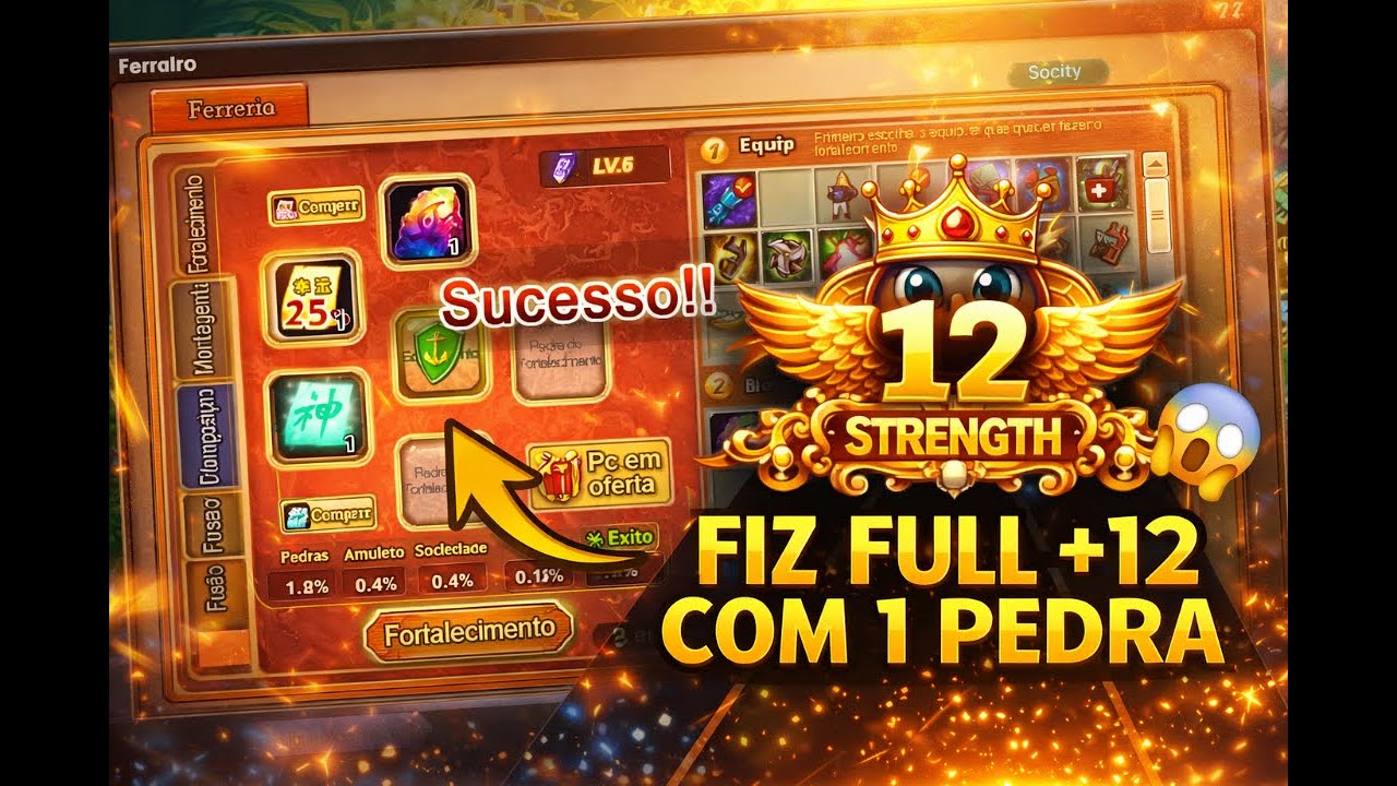 DDTANK BRASIL - MEGA EVOLUÇÃO!! UP FULL +12 COM 36 PEDRA LV 5 + ESCUDO DO BARÃO NA FUSÃO! 🔥