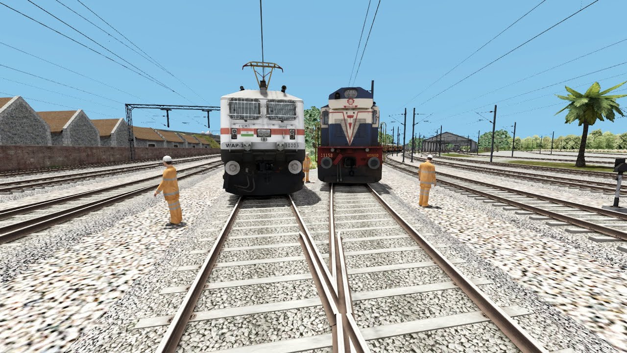Two Trains at Forked Railroad | Cross Each Other | ATG #shorts #viral #ytshorts #gaming #viralshorts