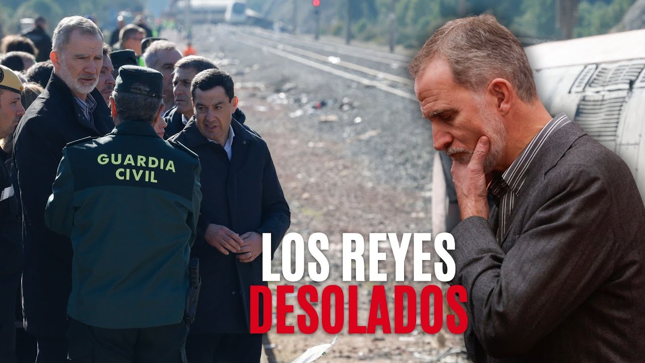 😔 Los REYES FELIPE y LETIZIA, DESOLADOS tras visitar a las VÍCTIMAS del accidente de tren Adamuz 🚆🖤