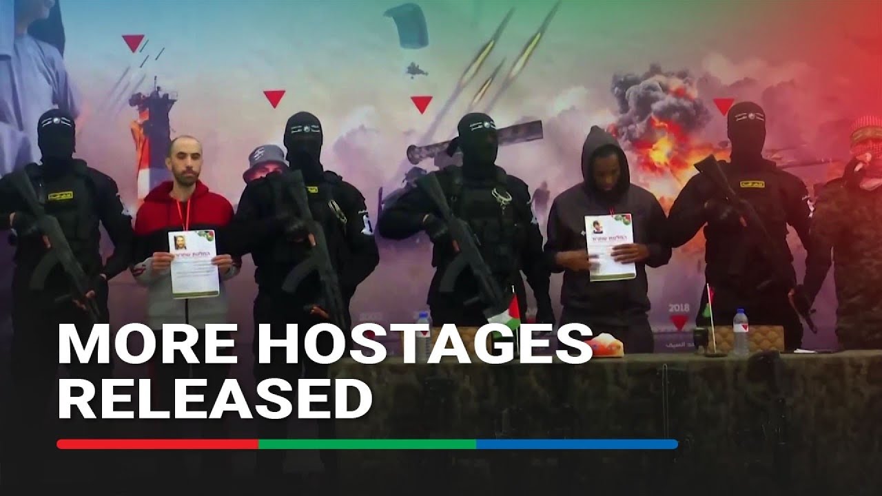 WATCH: Two Israeli hostages released by Hamas in Rafah handover | ABS-CBN News