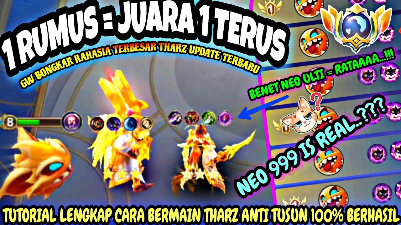 1 RUMUS = JUARA TERUS!!! TUTORIAL CARA BERMAIN THARZ ANTI TUSUN UPDATE TERBARU - MCGG