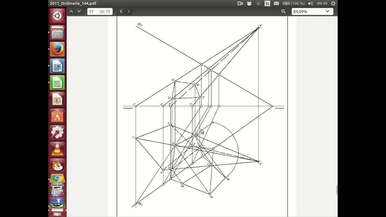 7-Diedrico interseccion Piramide y plano y abatimiento
