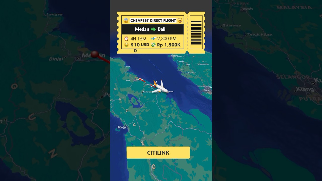 Cheapest direct flight Medan to Bali: only 255 minutes. Let&rsquo;s take off! #medan #bali