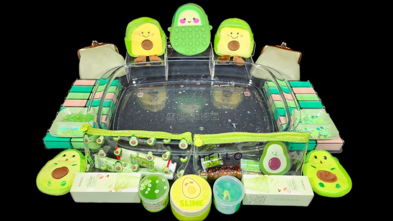 🥑AVOCADO🥑 Slime Mixing! Mixing makeup, glitter into Slime!