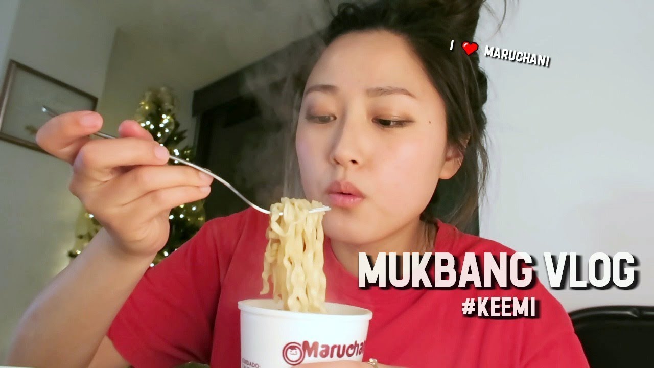 (mukbangVlog)  UDON MARUCHAN!! + BIBIMBAP + ITALIAN FOOD Eating Vlog~