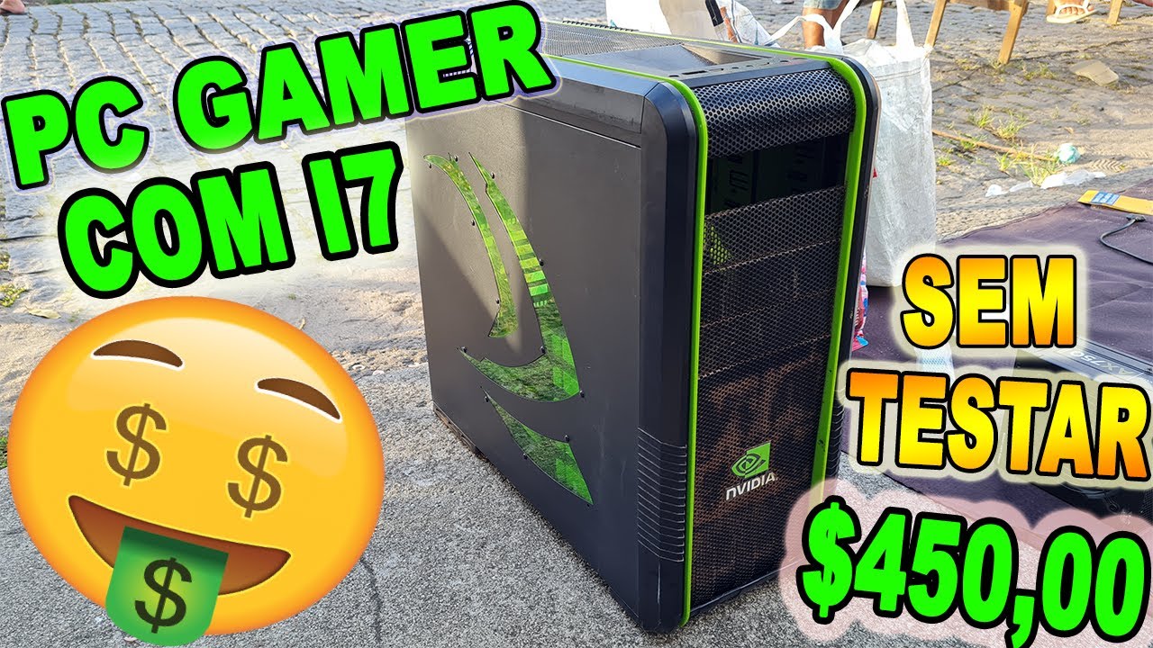 ENCONTREI UM PC GAMER NA FEIRA DO ROLO COM CORE I7 COM GABINETE NVIDIA  MAS SEM PLACA DE VÍDEO !
