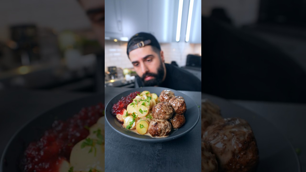 K&ouml;ttbullar med Potatis och Gr&auml;dds&aring;s