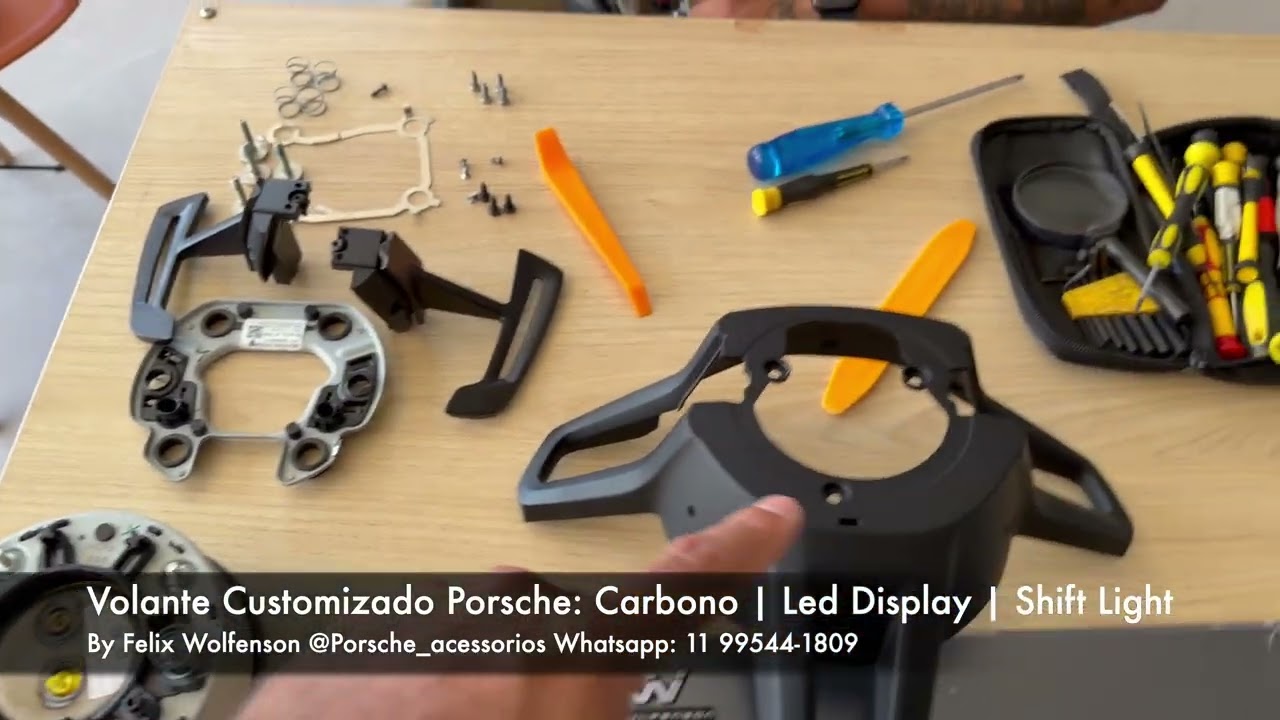 Volante Customizado Porsche 911 Carbono e Led Shift Light