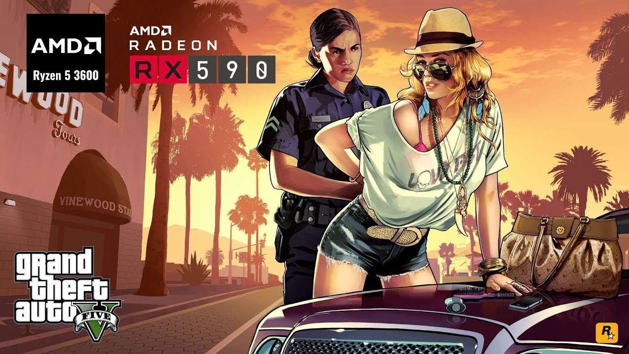 GTA 5 Legacy on AMD Ryzen 5 3600 and Radeon RX 590 GME 8GB