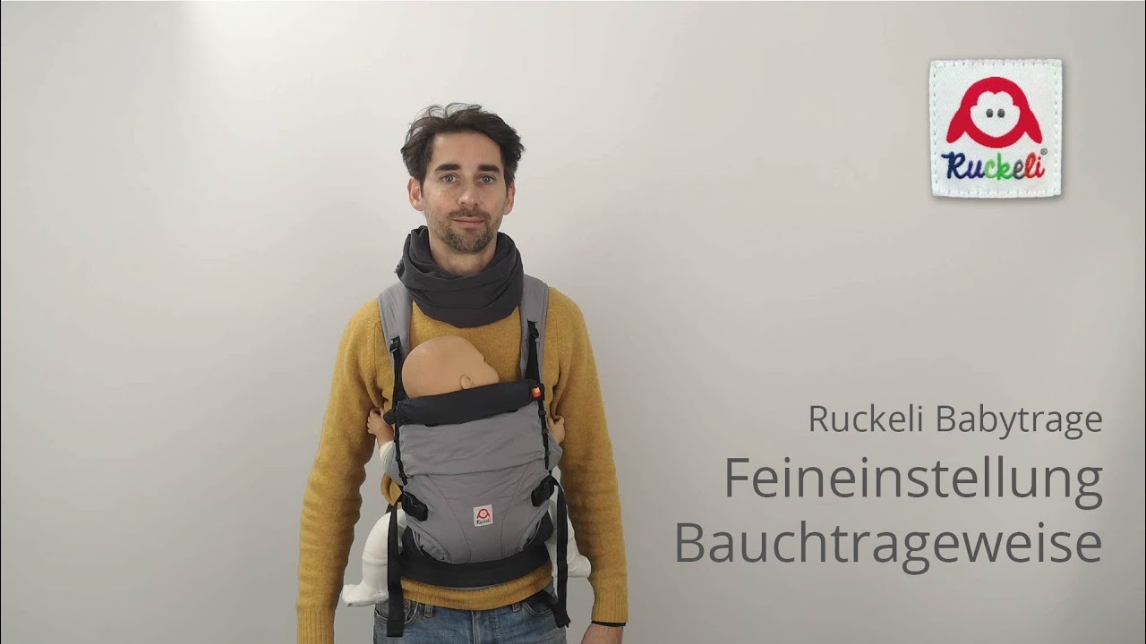 Ruckeli Babytrage Feineinstellungen für die Bauchtrageweise