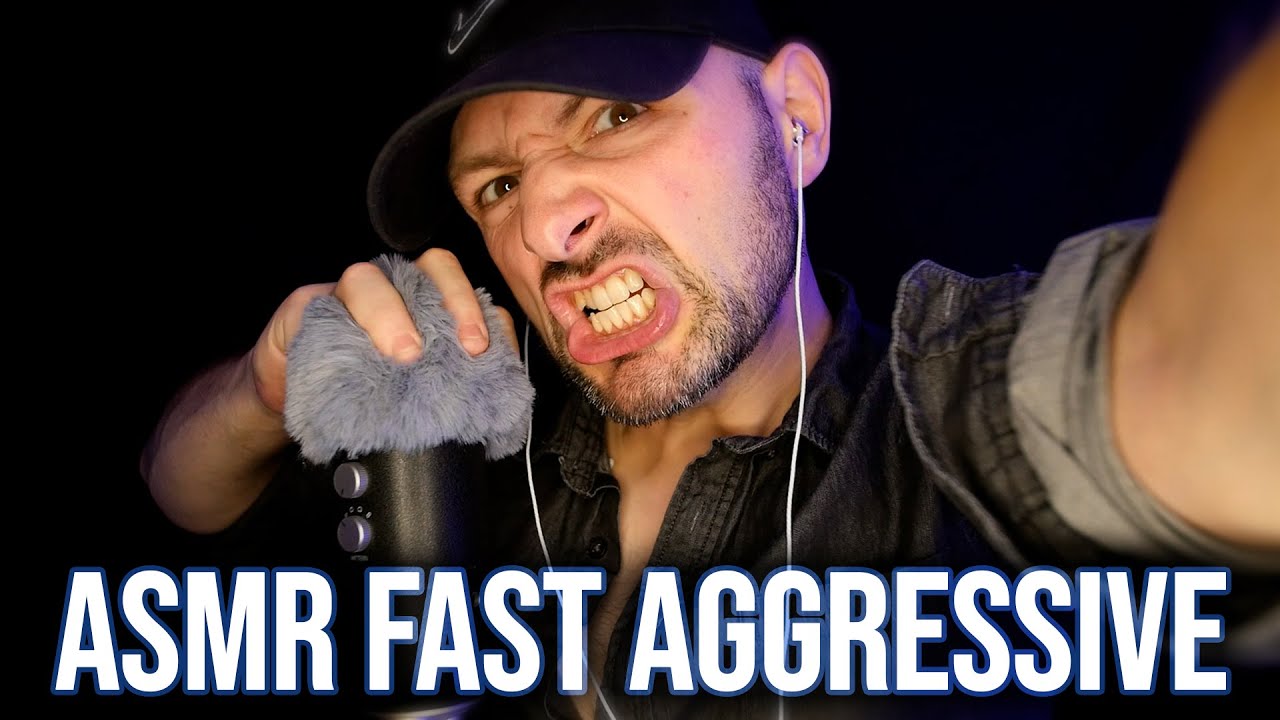 ASMR Overdrive Fast Aggressive Scratching & Fluffy Mic Mouth Sounds