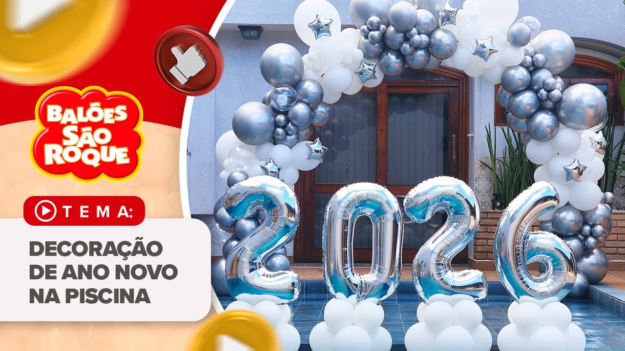 Decoração de Ano Novo na piscina I Tutorial completo #piscina #anonovo #2026