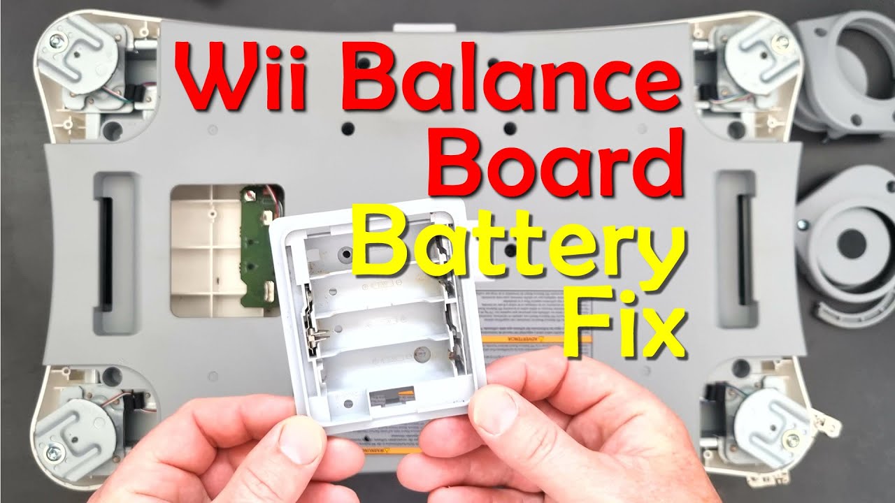 Ремонт отсека для батареи на Nintendo Wii Balance Board.