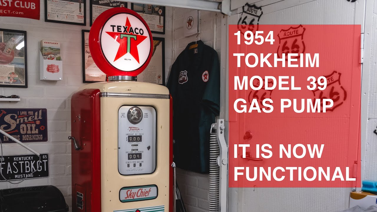 1954 Tokheim Model 39 Short Gas Pump &ndash; fully functional