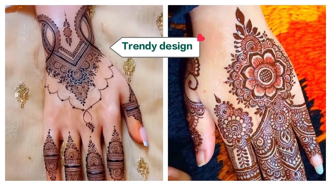🌸 Trendy Floral & Jewellery Style Mehndi Design 🌸