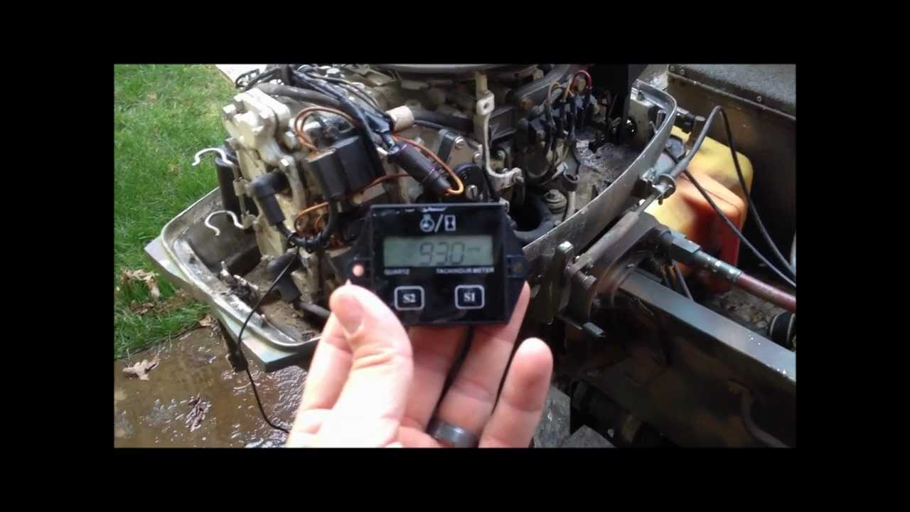 Johnson Outboard Marine Motor Tachometer / Hour Meter Install