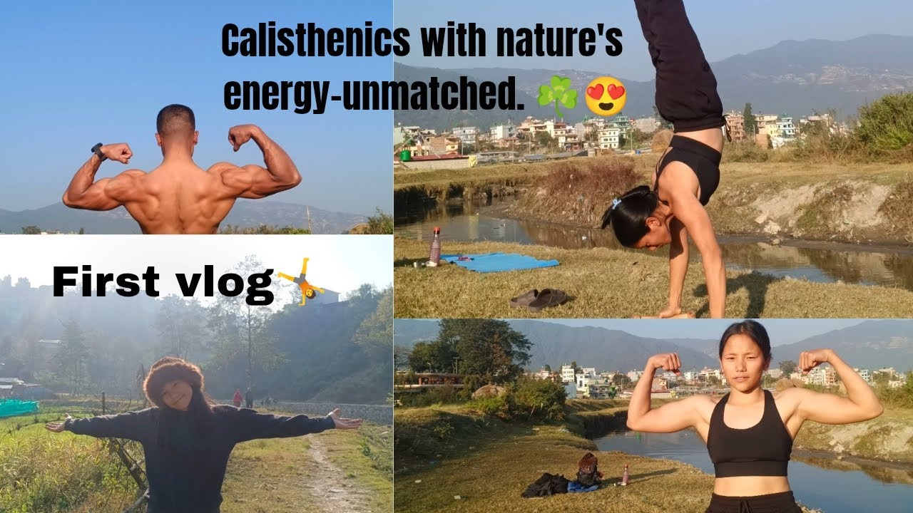 My first calisthenics session in nature.🤸Learning,  growing and becoming stronger everyday💪