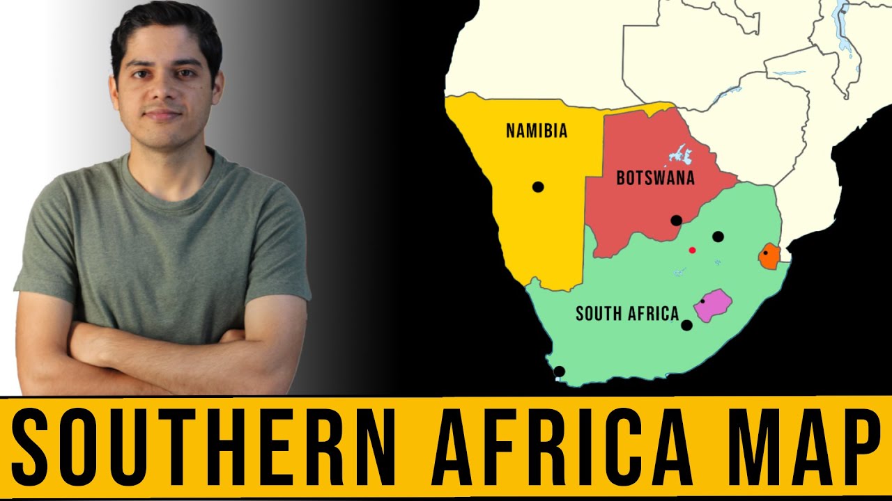Southern Africa Map | दक्षिणी अफ्रीका का मानचित्र | Trick It